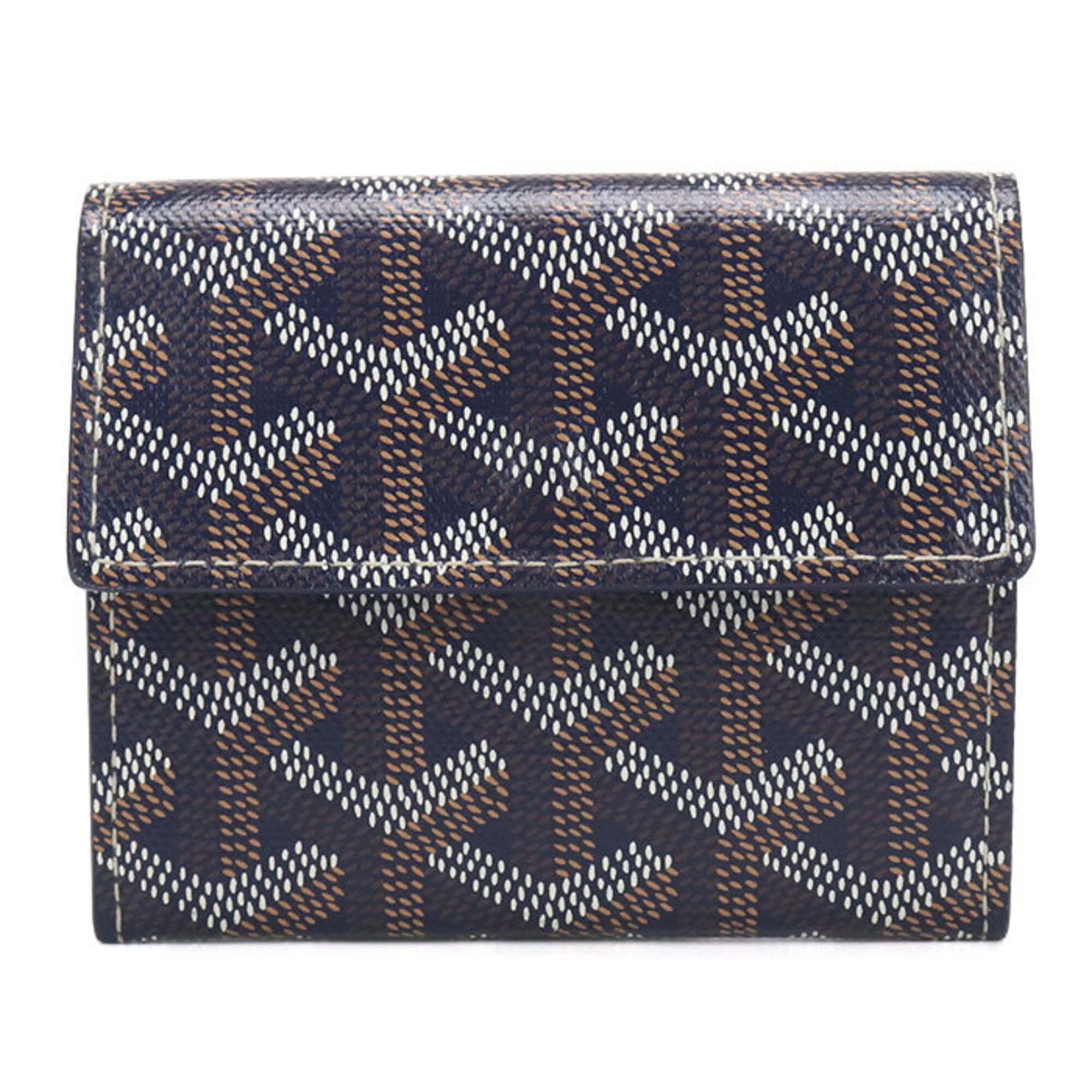 Goyard Navy Canvas Wallet Bi-Fold Pre-Owned