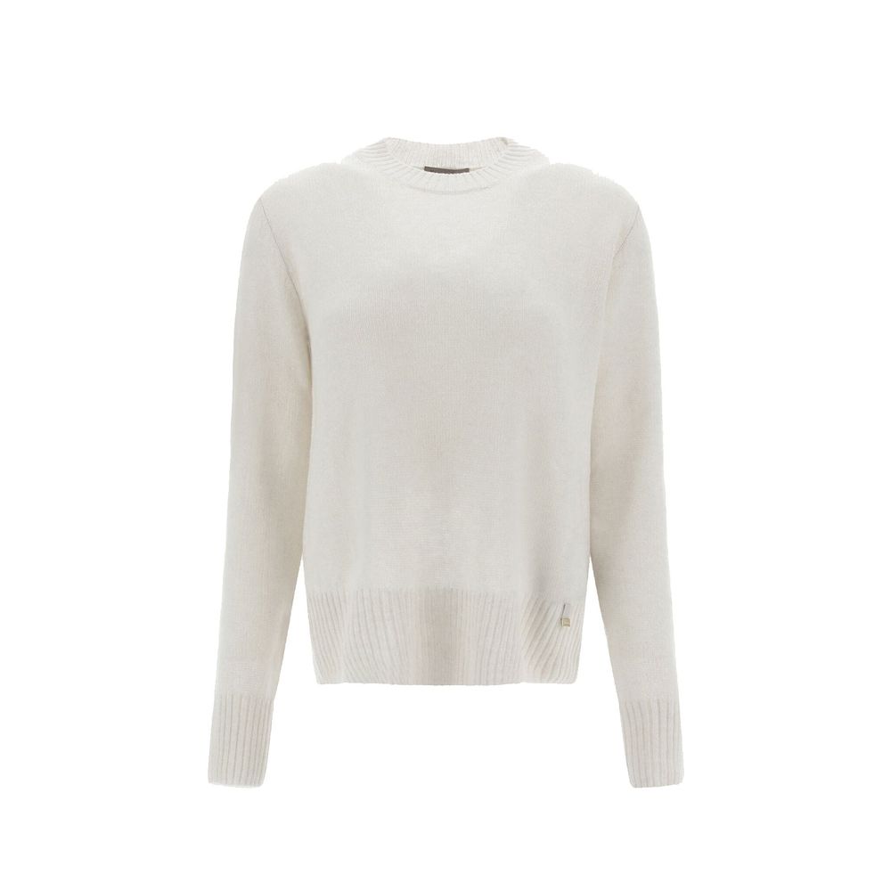 100% Cashmere Sweater — White