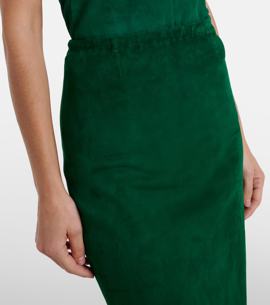 Gilda suede pencil skirt