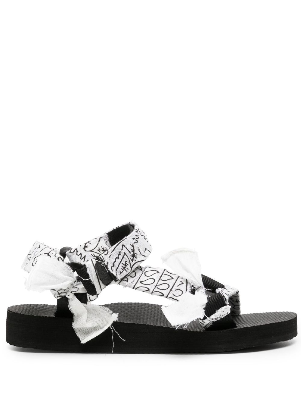 Trekky Bandana flat sandals - White