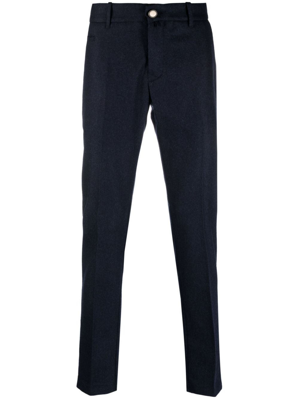 Skinny-cut virgin wool-blend trousers - Blue