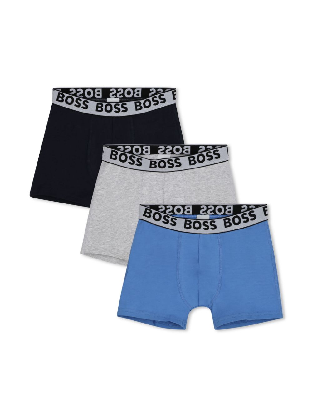 Logo-waistband boxers set - Blue