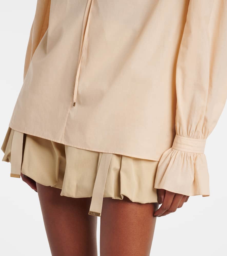 Chloé Ruffled cotton voile blouse
