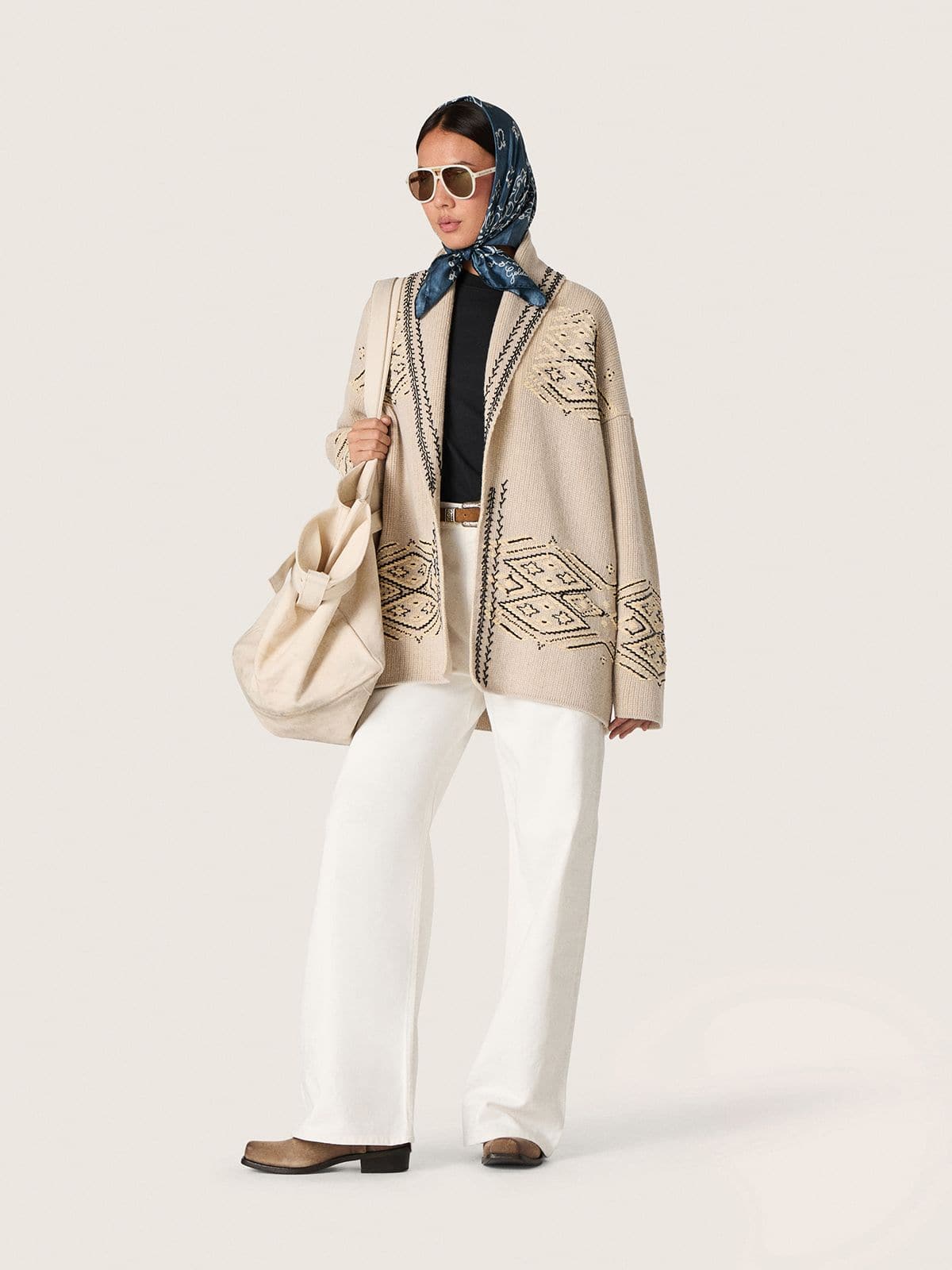 Golden Goose - Golden Women’s Boyfriend Jeans In Optical White Bull Denim, Woman