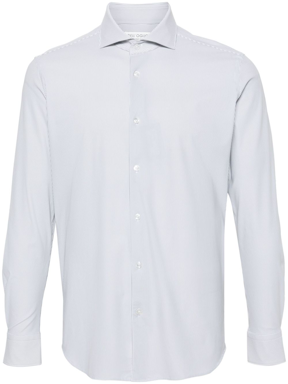Striped classic-collar shirt - Blue