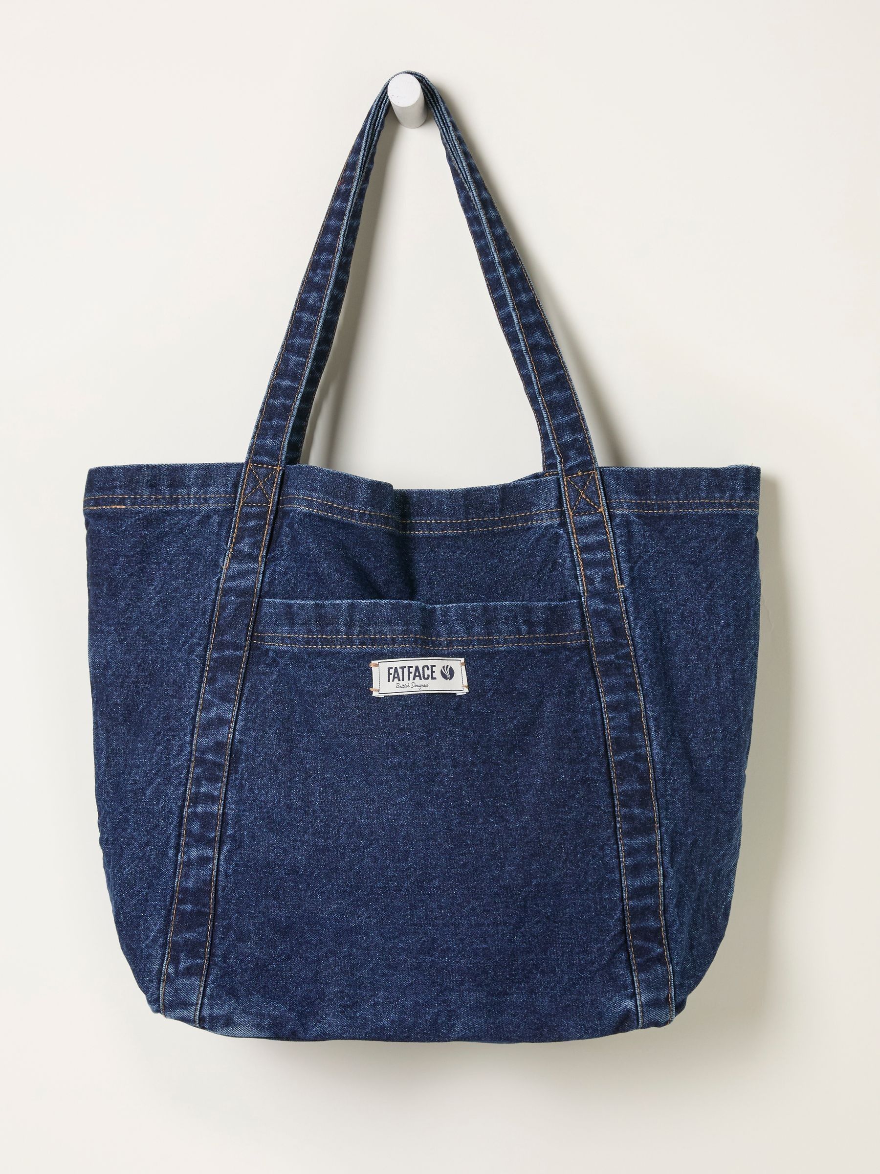 FatFace Astrid Denim Dark Blue Pocket Tote Bag