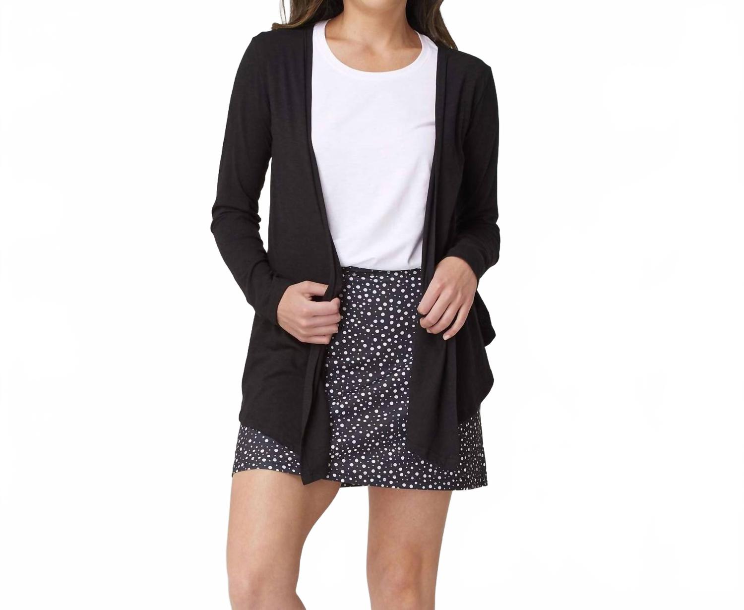 Breezy Breathable Cardigan In Black