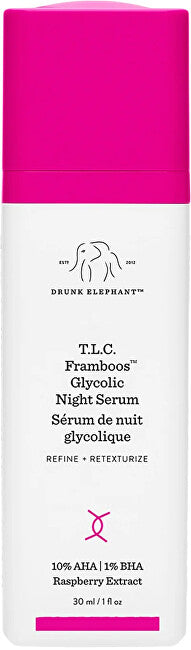 Drunk Elephant TLC Framboos Glycolic Night Serum — Face seru