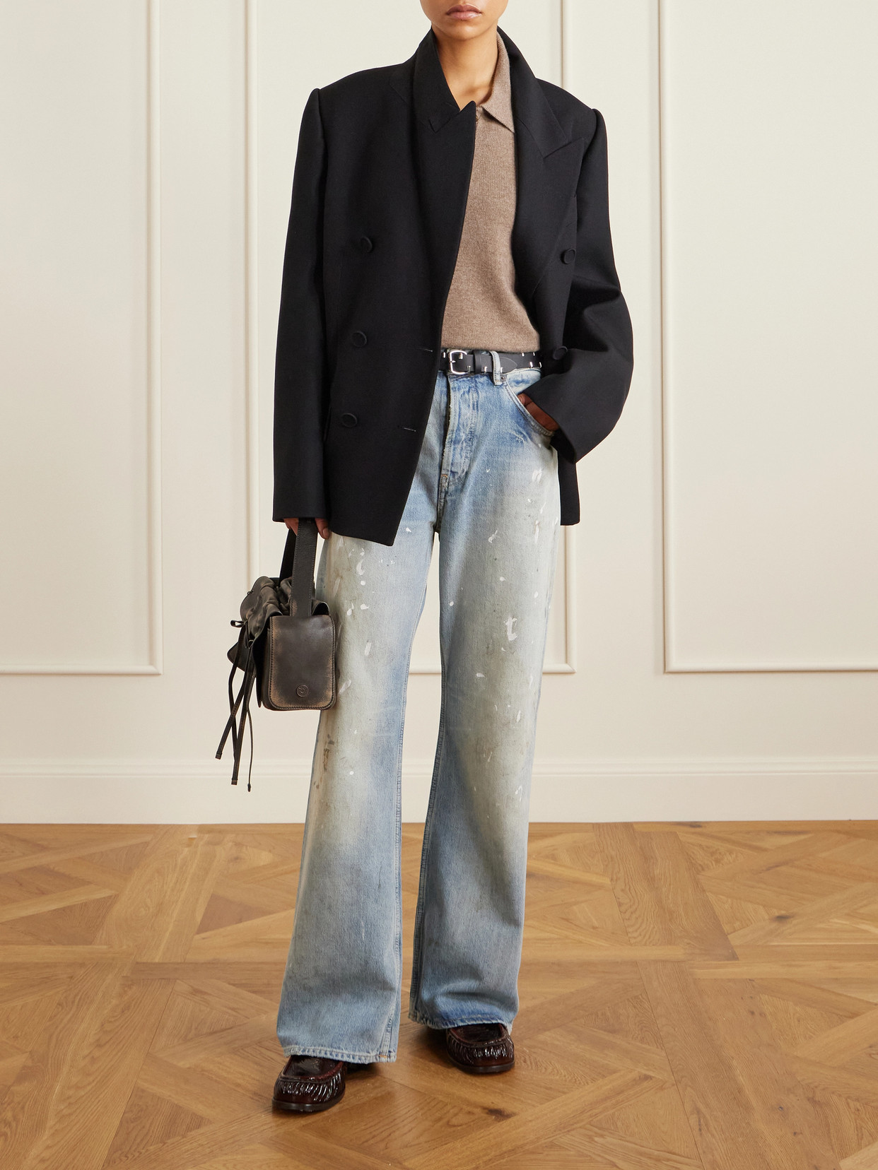 2021 Distressed Mid-rise Straight-leg Jeans - Blue