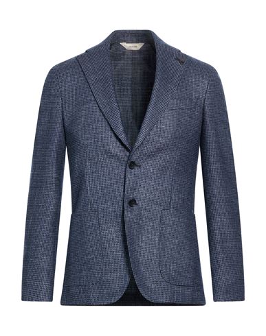 Man Blazer Navy Size 36 Virgin Wool, Silk, Linen