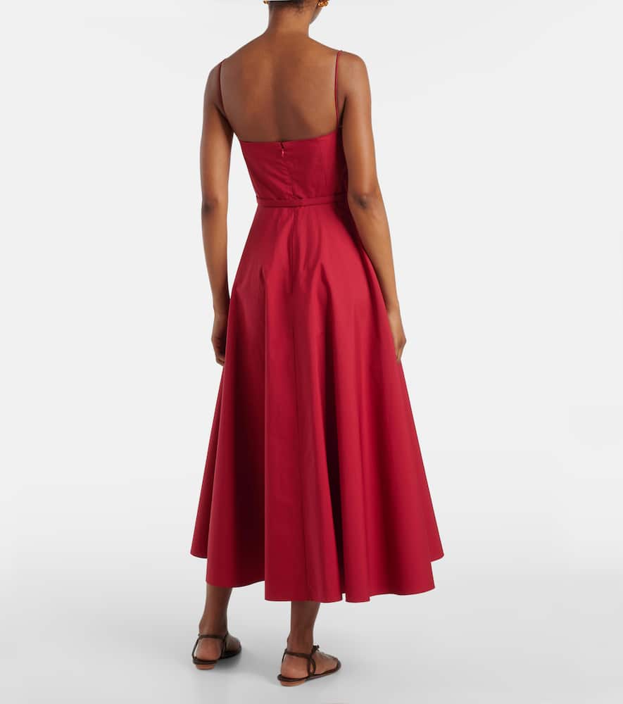 Cotton poplin midi dress