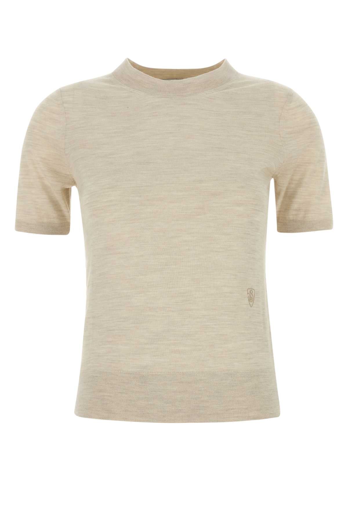 Wool T-Shirt — Beige