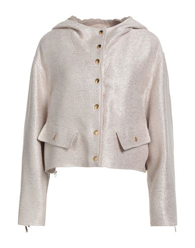 Woman Jacket Rose gold Size 10 Polyester, Viscose, Metallic fiber