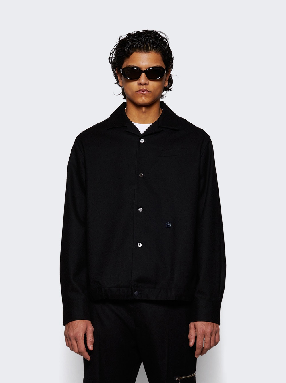 Casual Jacket In Black Wool