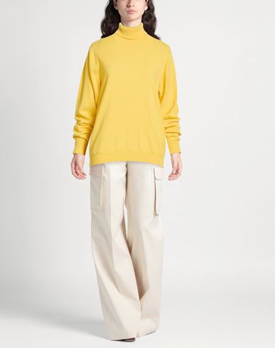 Woman Turtleneck Yellow Size 1 Merino Wool, Cashmere