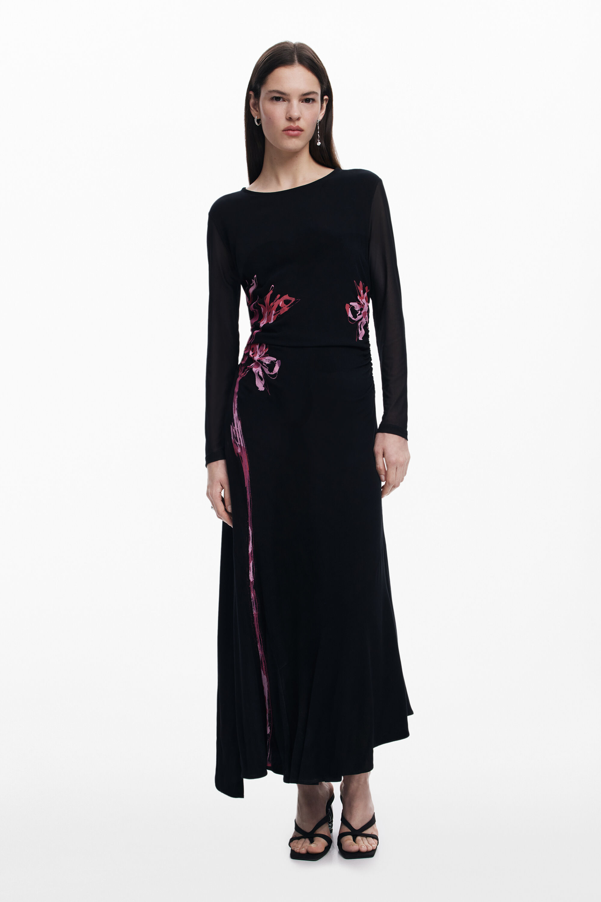 Asymmetric lily long dress
