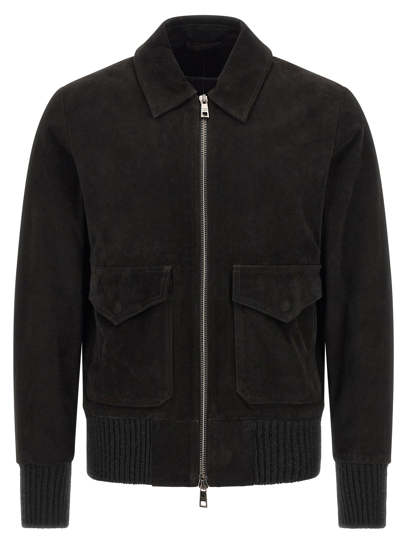 Lambskin Suede Jacket — Black