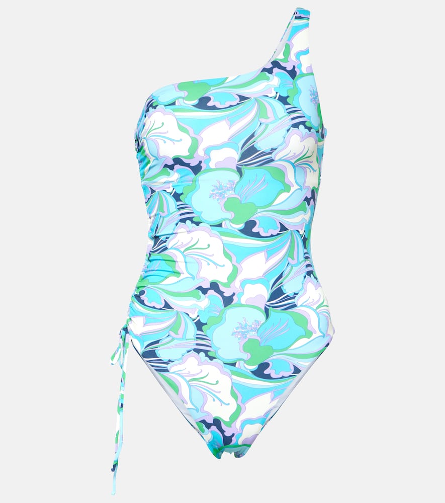 Bodrum one-shoulder floral swimsuit