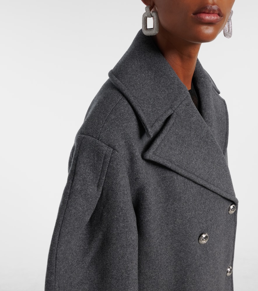 Oversized wool-blend peacoat