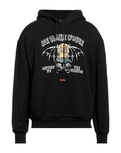Man Sweatshirt Black Size M Cotton