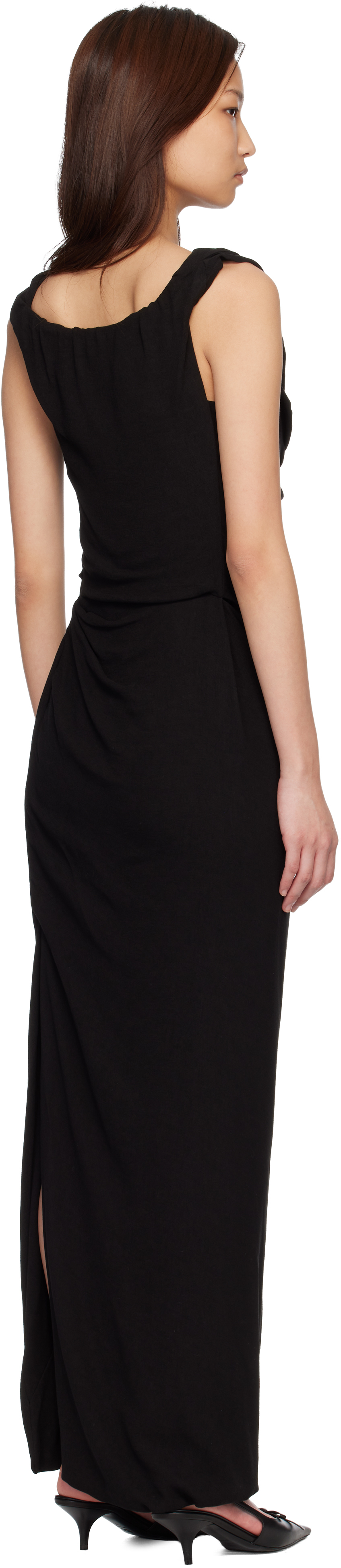 Black Long Ginnie Amber Maxi Dress