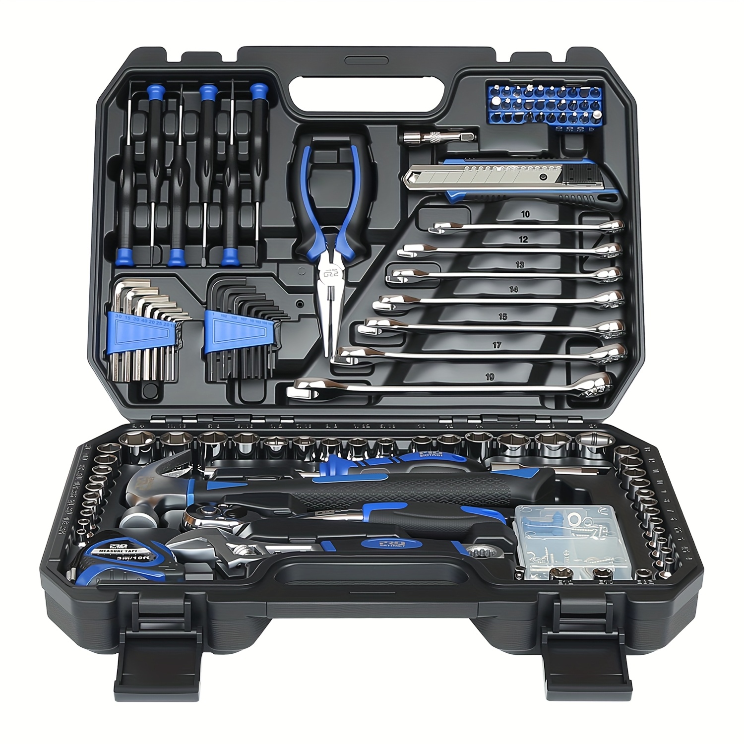 TEMU Prostormer 200pcs Hand Tool Set, Home And Auto Repair Tool Kit With Toolbox Storage Case For Mechanical Repair