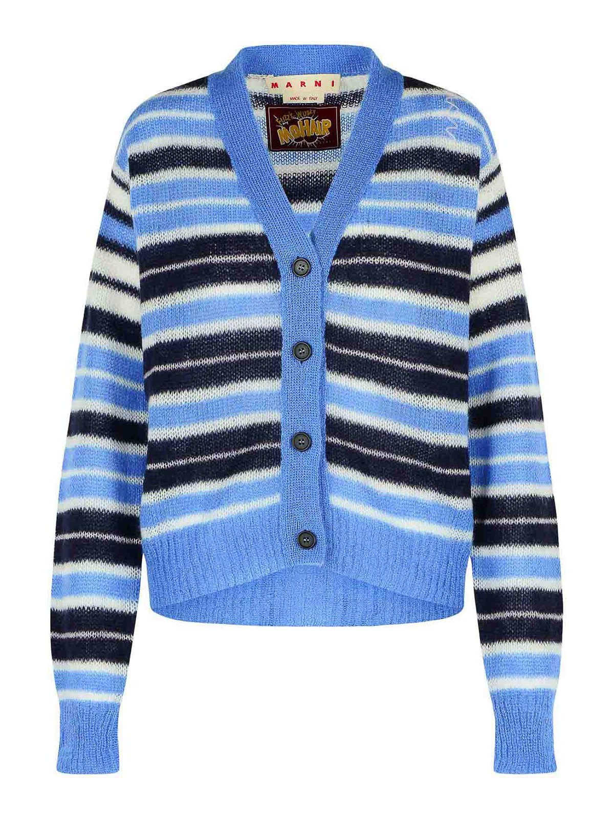 Multicolor Mohair Blend Cardigan