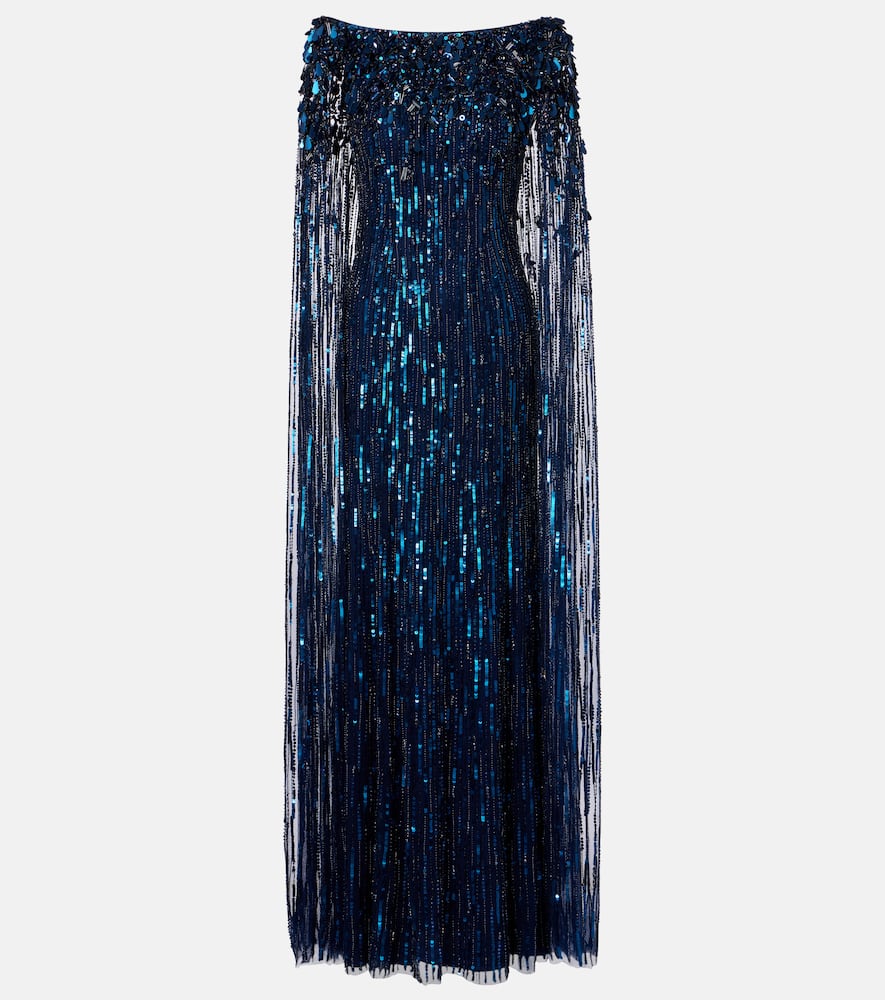 Luella fringed sequined gown