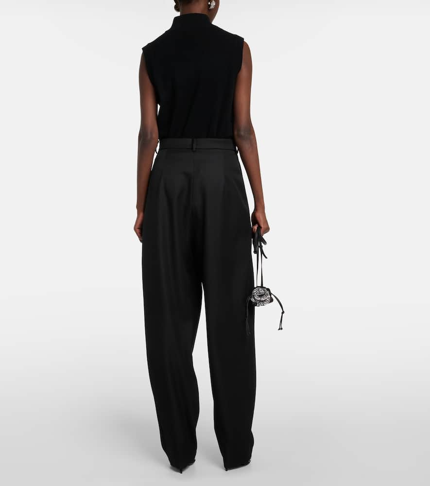 High-rise wool pants