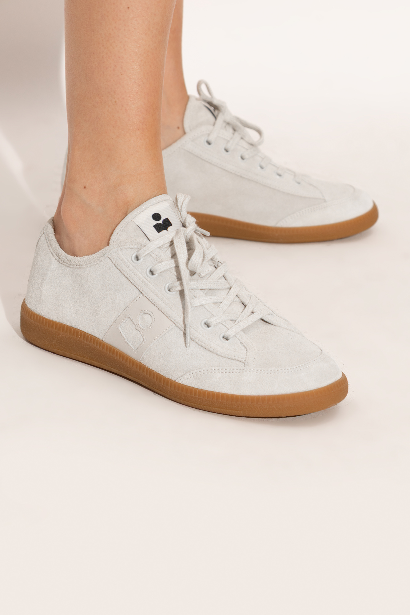 Suede Sports Shoes `Klyce`, Women's, Cream