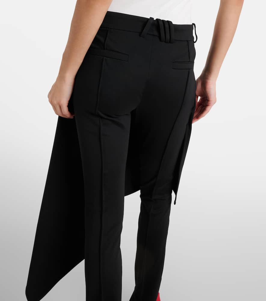Draped slim pants