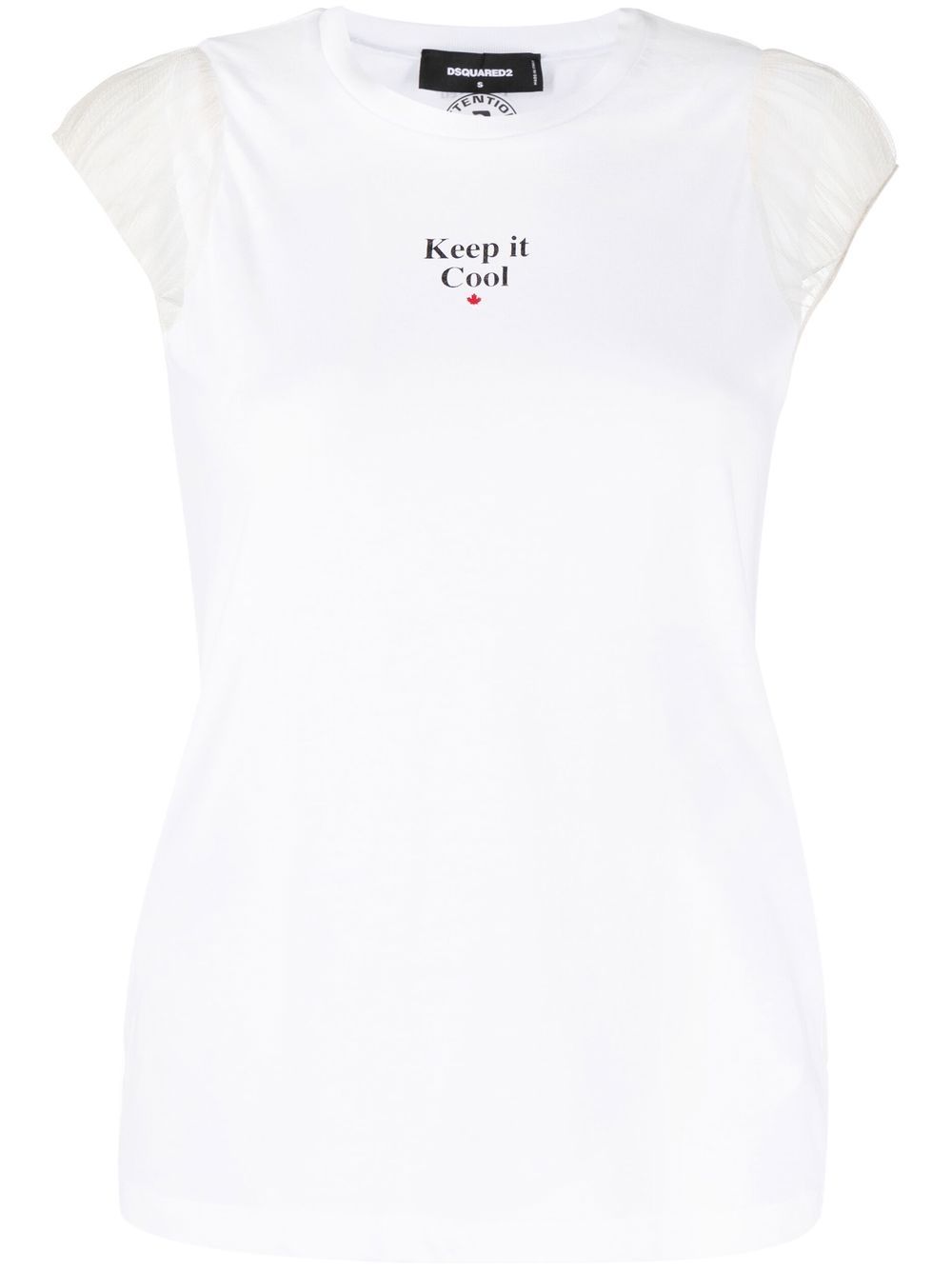Slogan print T-shirt - Black