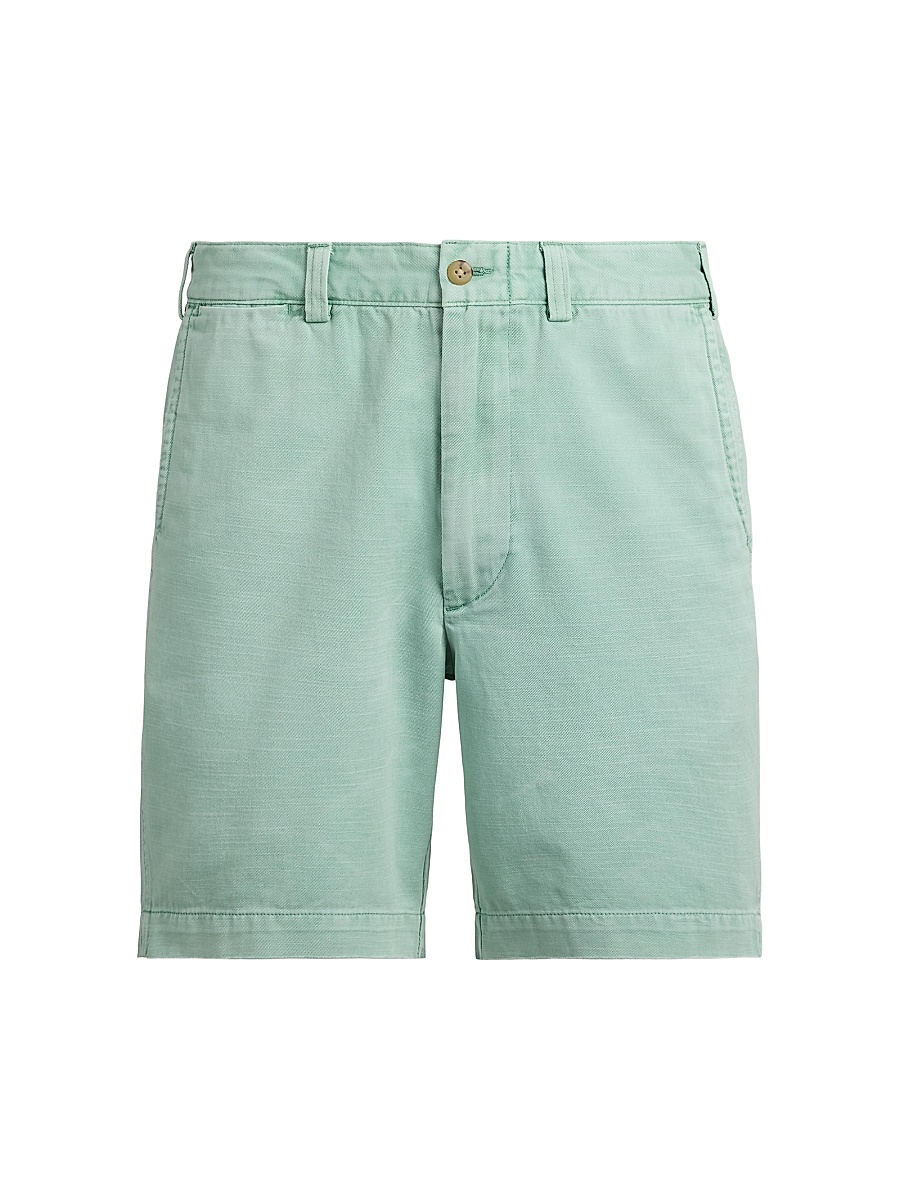 Men's Montauk Flat-Front Cotton Shorts - Celedon