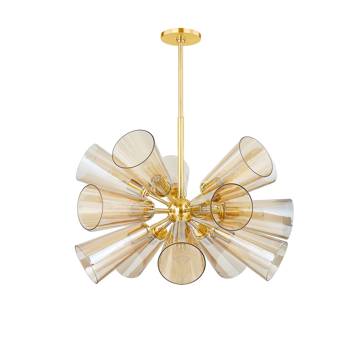 Aged Brass Chandelier from the Hartwood Collection