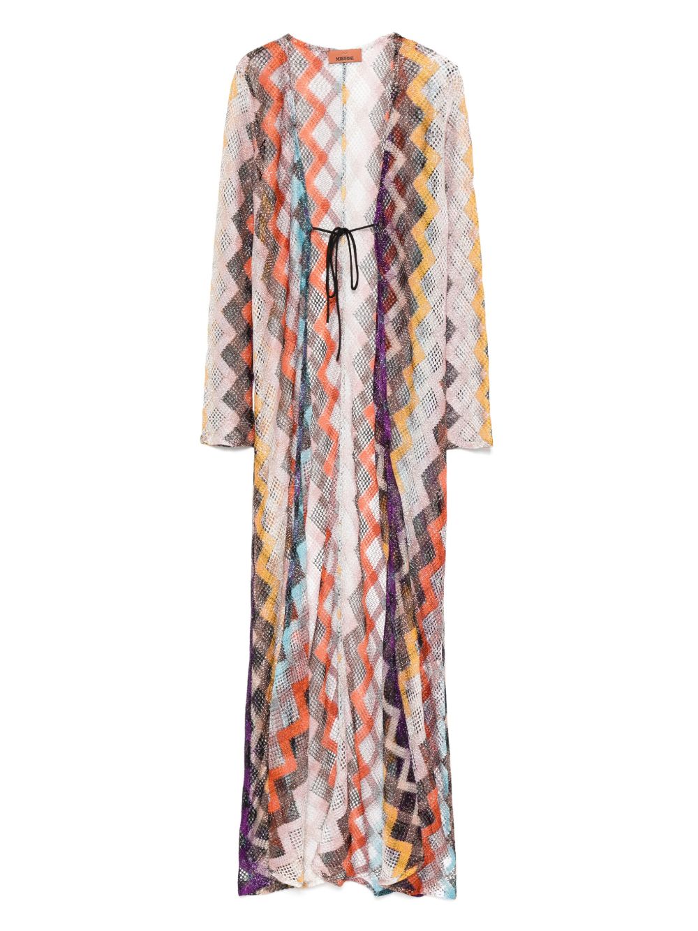 Zigzag-patterned cover-up - Neutrals