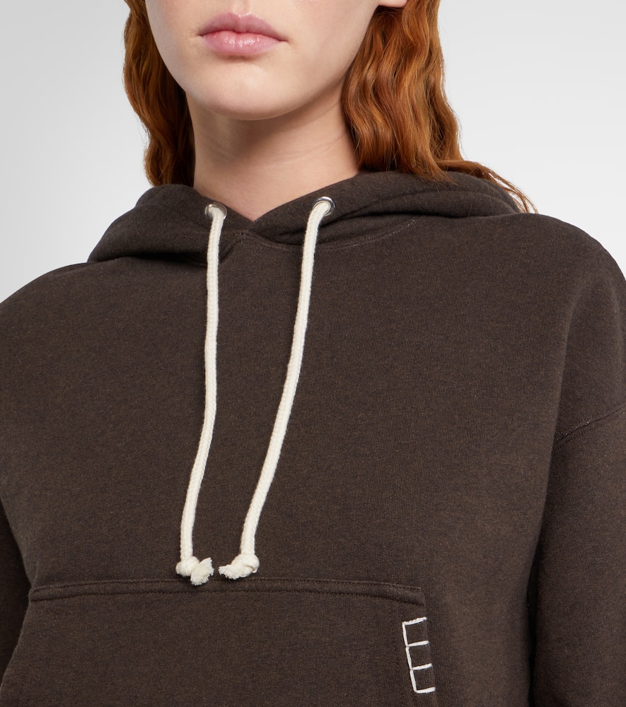Cropped cotton hoodie