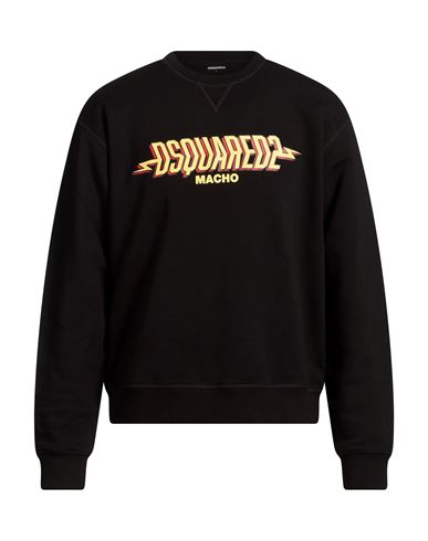 Man Sweatshirt Black Size M Cotton