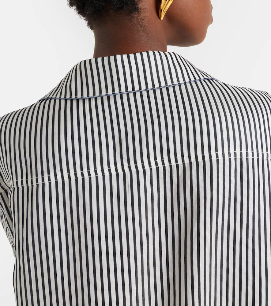 Striped oversized silk shirt