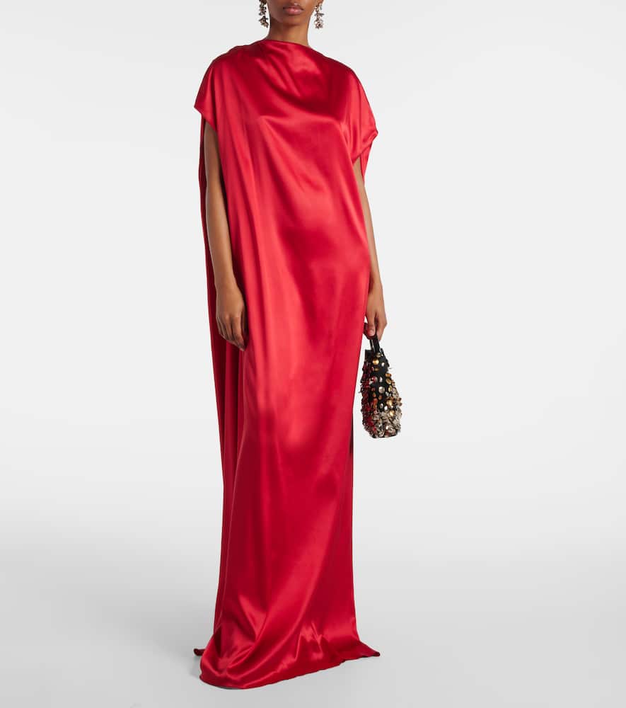 Silk-blend satin gown