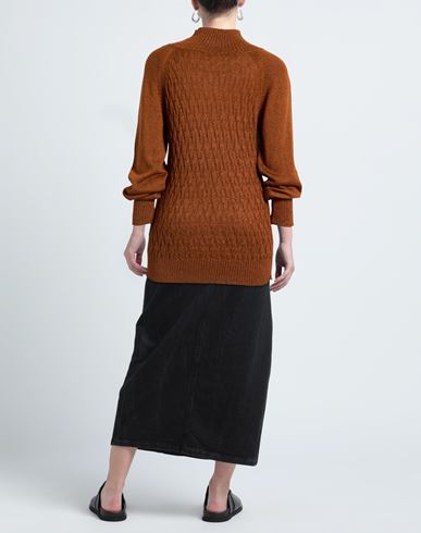 Woman Turtleneck Brown Size S Viscose, Polyester, Polyamide