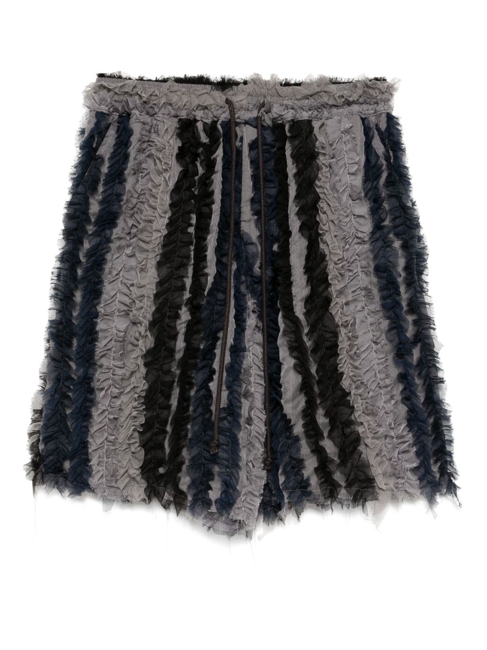 Raw lined elasticated shorts - Blue