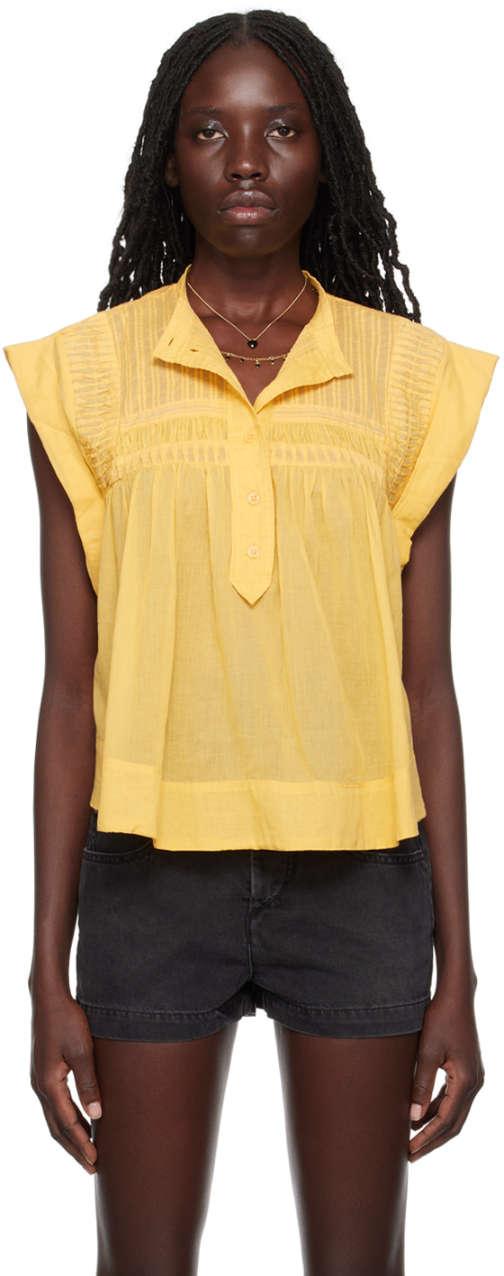 Isabel Marant Etoile Yellow Leaza Blouse