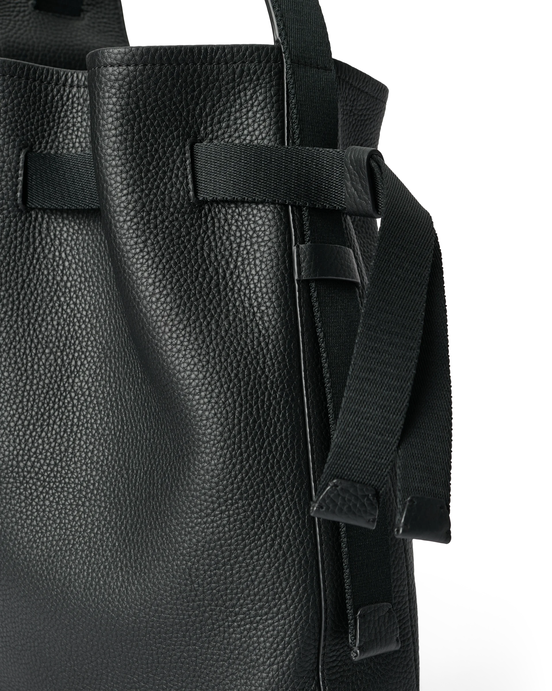 Sail Bag - Leather Hobo Bag - Black