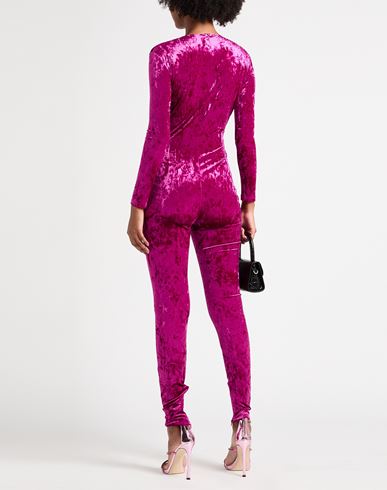 Woman Jumpsuit Magenta Size S Polyester, Elastane