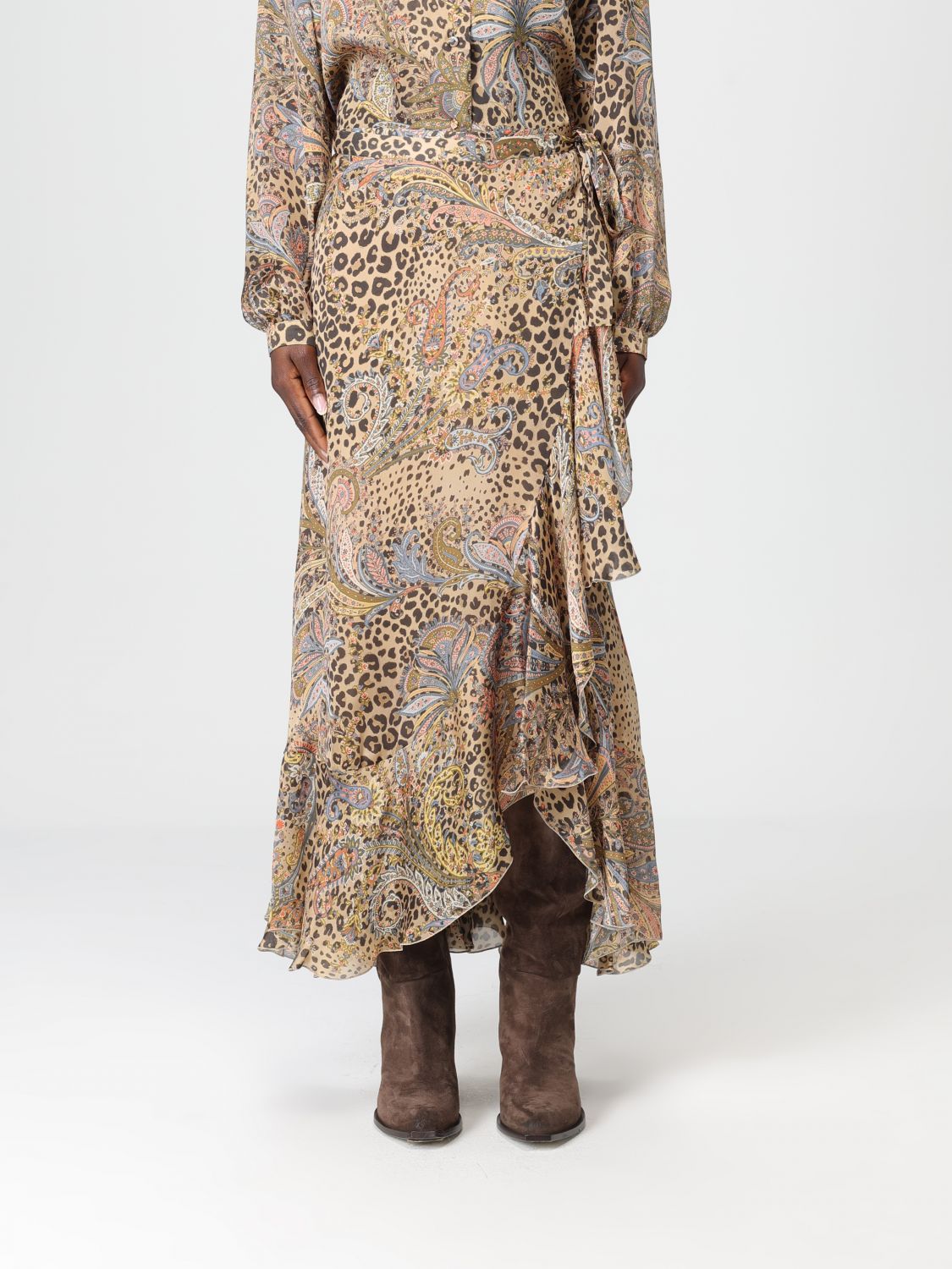 Skirt Woman color Brown