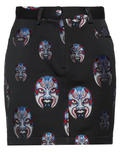 Woman Mini skirt Black Size 10 Acetate, Polyester, Cotton