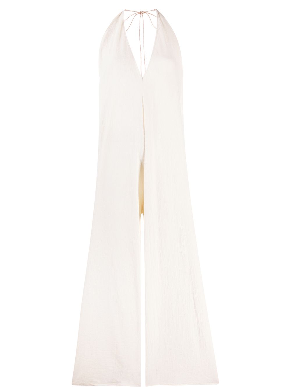 V-neck jumpsuit - Neutrals