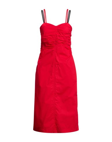 Woman Midi dress Red Size M Cotton