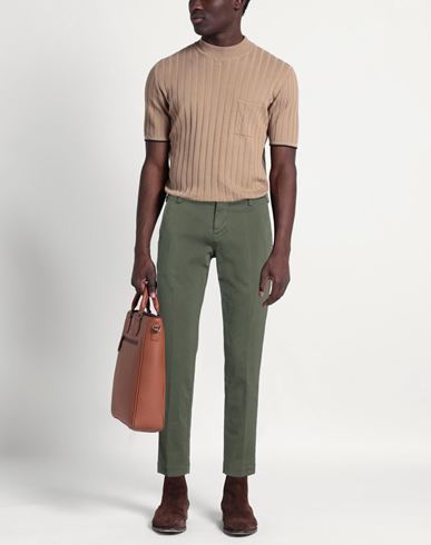 Man Pants Military green Size 29 Cotton, Elastane