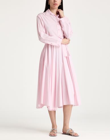 Woman Midi dress Pink Size 8 Viscose